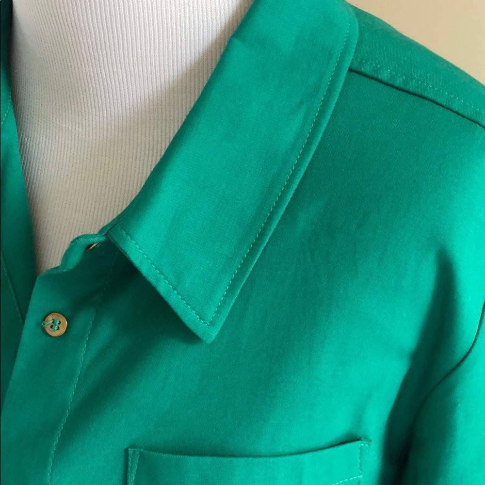 European designer long sleeve cuffed shirt dress - Picture 6 of 8
